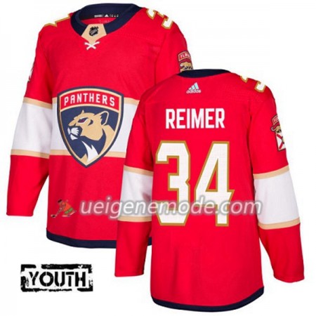 Kinder Eishockey Florida Panthers Trikot James Reimer 34 Adidas 2017-2018 Rot Authentic